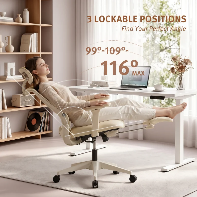 Welax S4 – Ergonomic Office Chair with Foldable Backrest
