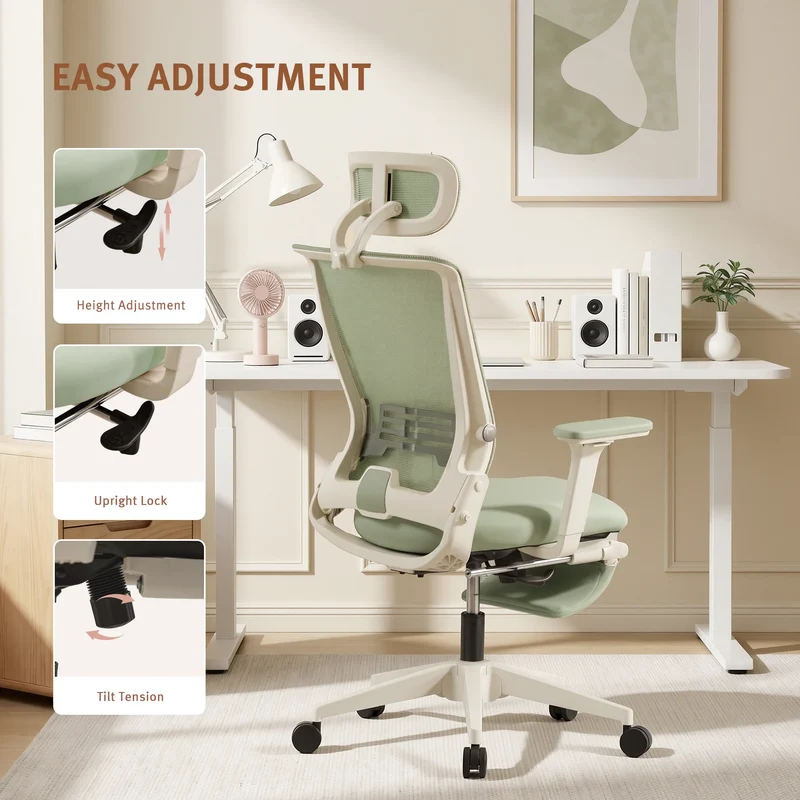Welax S4 – Ergonomic Office Chair with Foldable Backrest