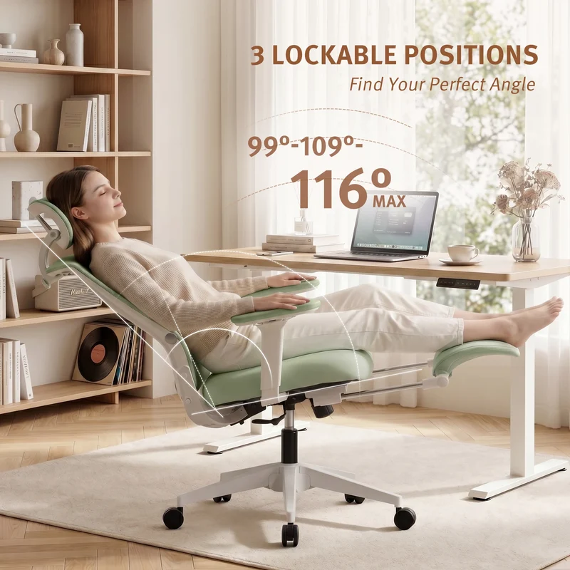 Welax S4 – Ergonomic Office Chair with Foldable Backrest