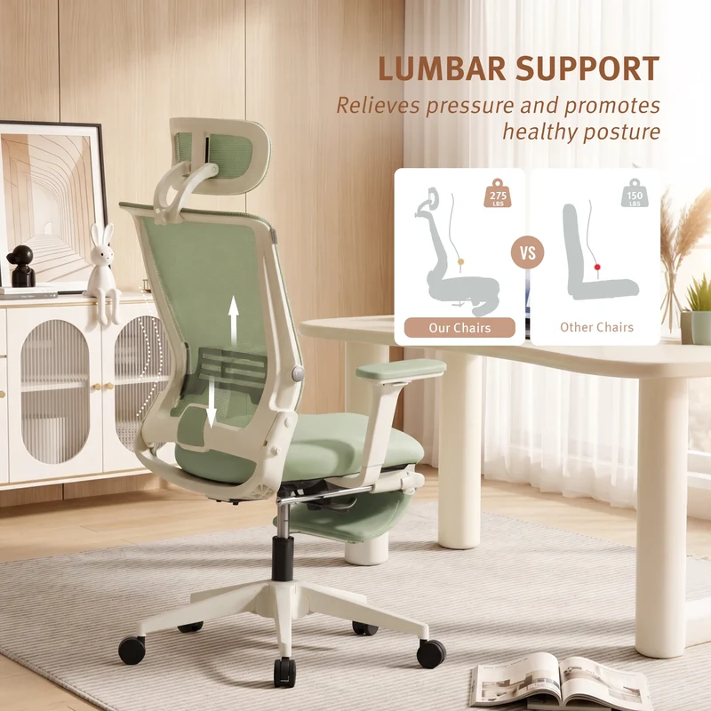 Welax S4 – Ergonomic Office Chair with Foldable Backrest