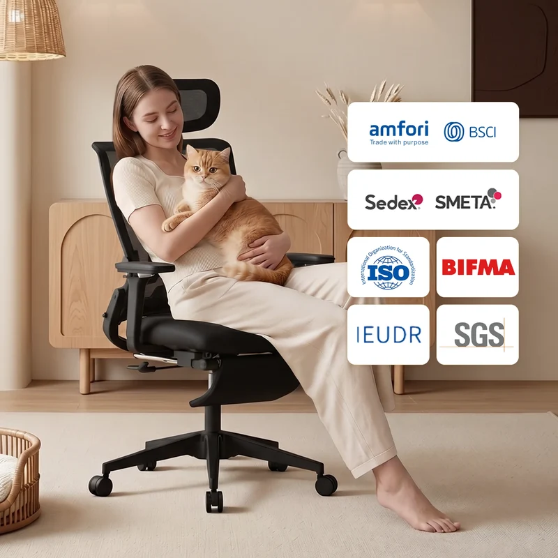 Welax S4 – Ergonomic Office Chair with Foldable Backrest