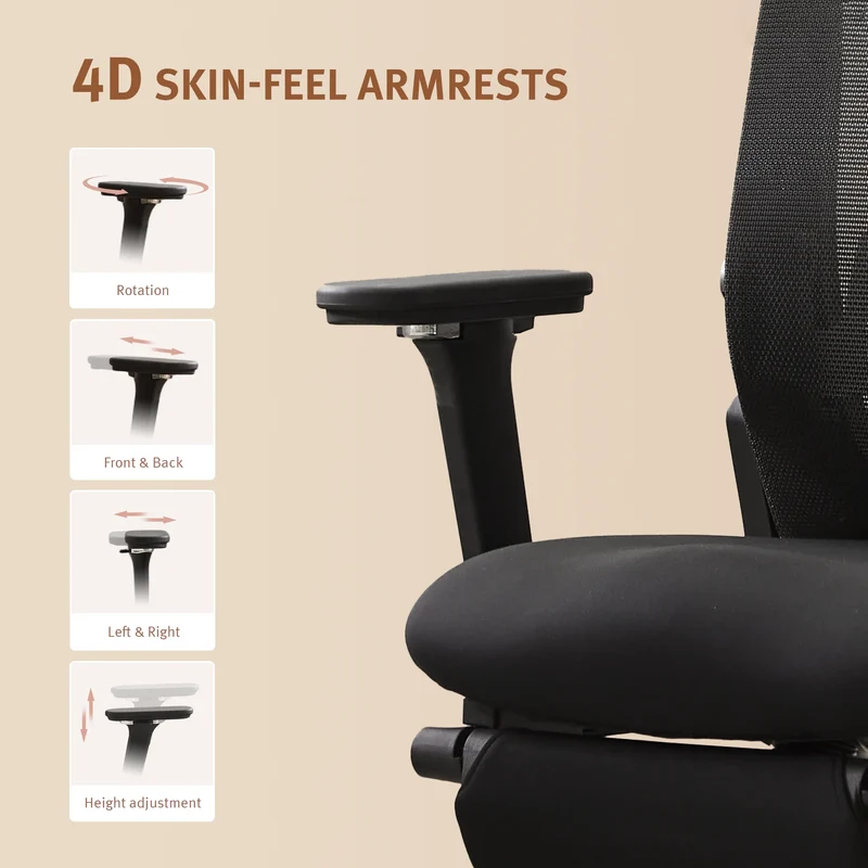 Welax S4 – Ergonomic Office Chair with Foldable Backrest