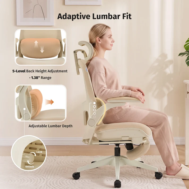 Welax S4 – Ergonomic Office Chair with Foldable Backrest