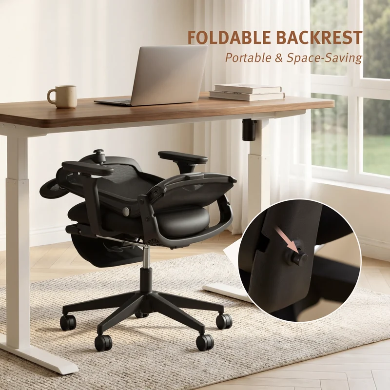 Welax S4 – Ergonomic Office Chair with Foldable Backrest