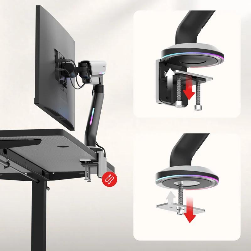 Ramię do monitora RGB LED Huzaro Motion 1.8