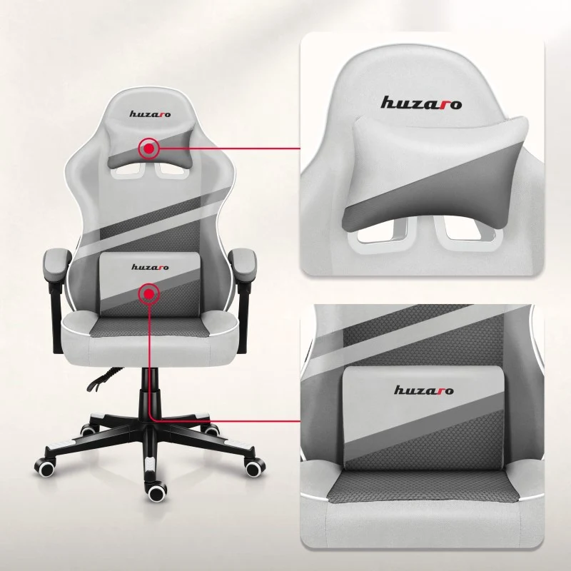 Gaming-Stuhl HUZARO FORCE 4.4 White Mesh