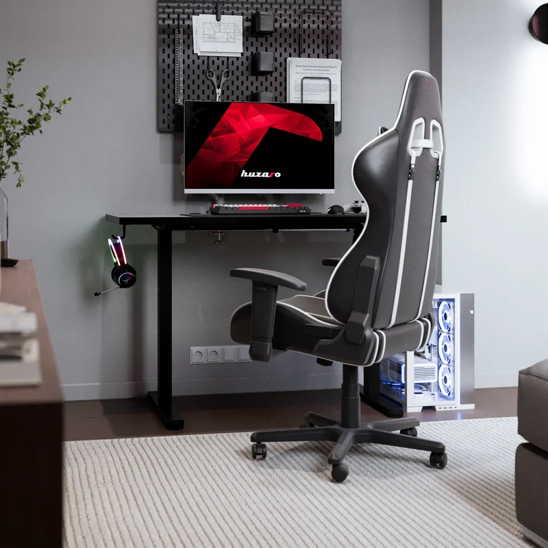 Elektrischer Gaming-Schreibtisch Huzaro Hero 8.1 White