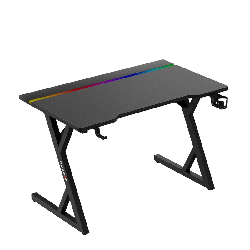 Gaming-Schreibtisch mit LED-Beleuchtung Huzaro Hero 2.4 RGB Black