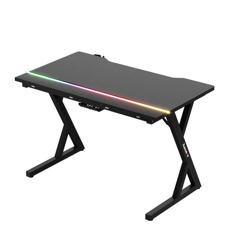 Gaming-Schreibtisch mit LED-Beleuchtung Huzaro Hero 2.4 RGB Black