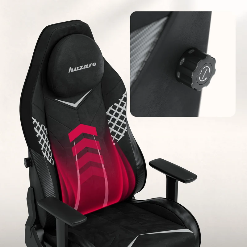 Gaming-Stuhl aus Wildleder Huzaro Force 8.3 Carbon Black