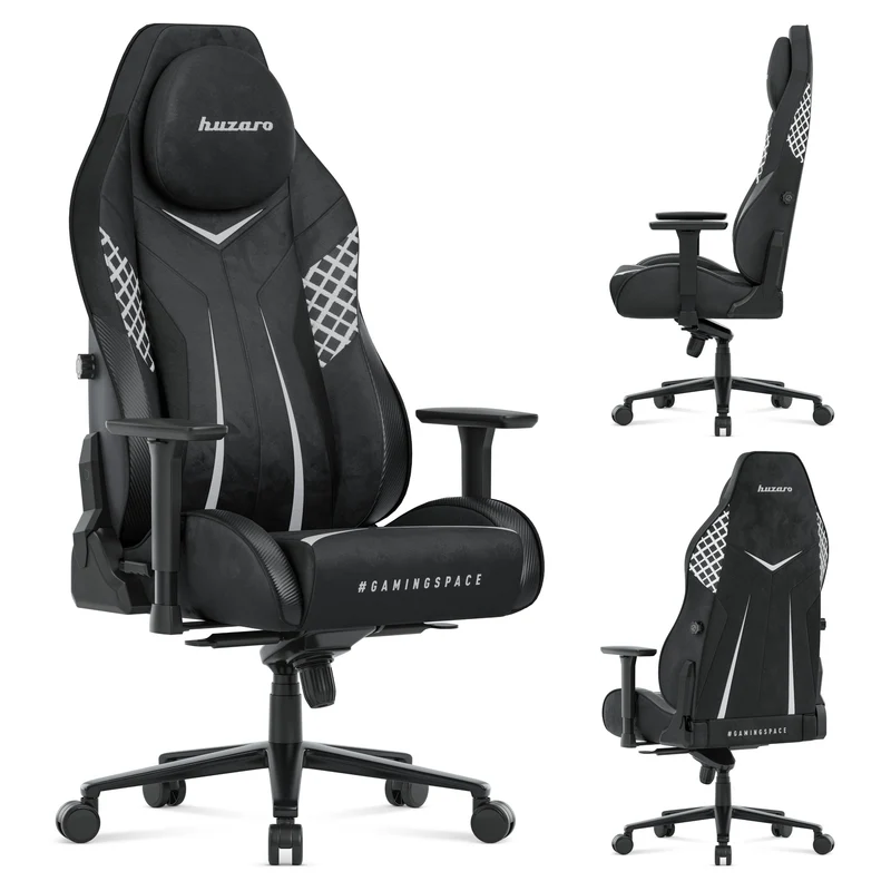 Gaming-Stuhl aus Wildleder Huzaro Force 8.3 Carbon Black