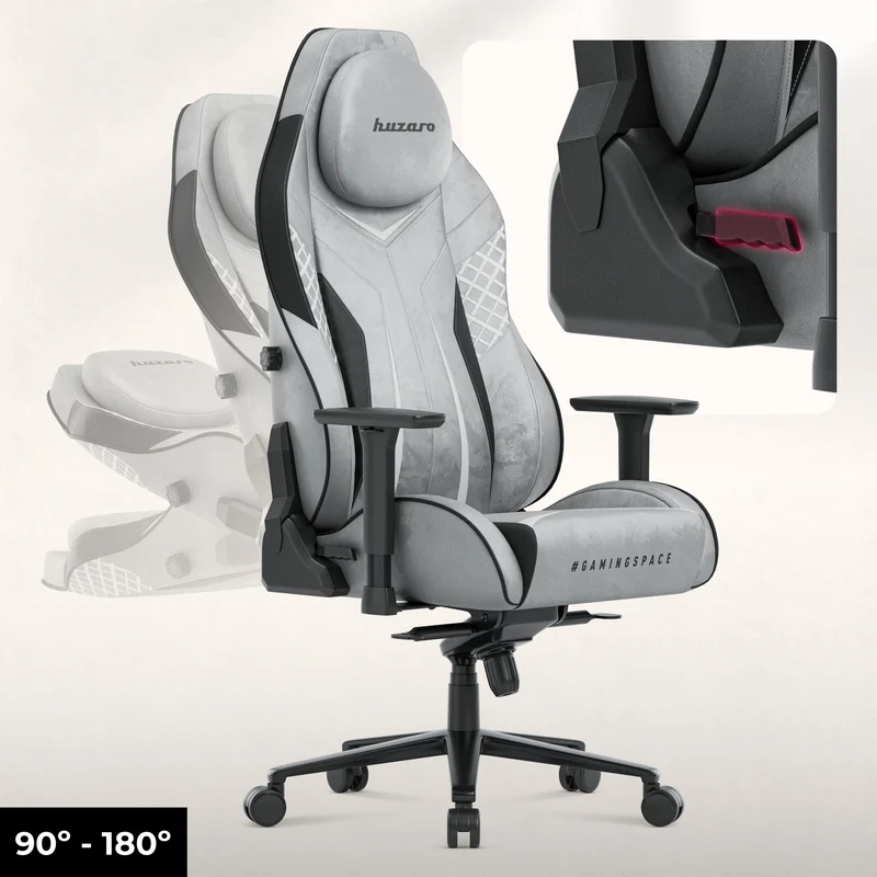 Gaming-Stuhl aus Wildleder Huzaro Force 8.3 Grey