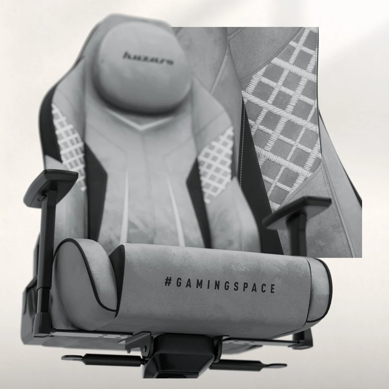 Gaming-Stuhl aus Wildleder Huzaro Force 8.3 Grey