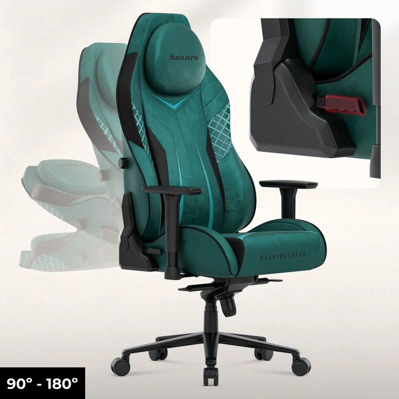 Gaming-Stuhl aus Wildleder Huzaro Force 8.3 Green