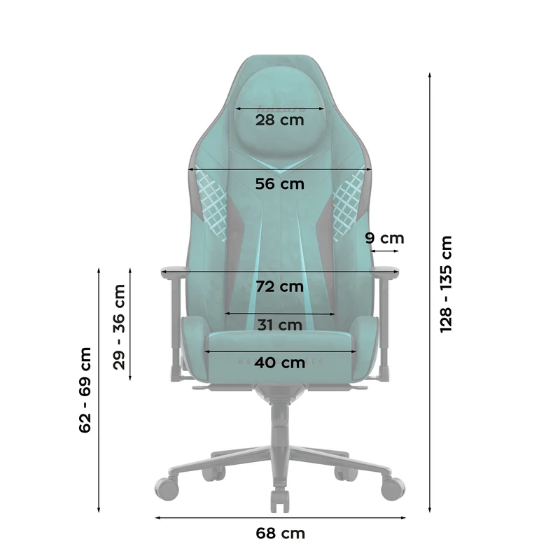 Gaming-Stuhl aus Wildleder Huzaro Force 8.3 Green