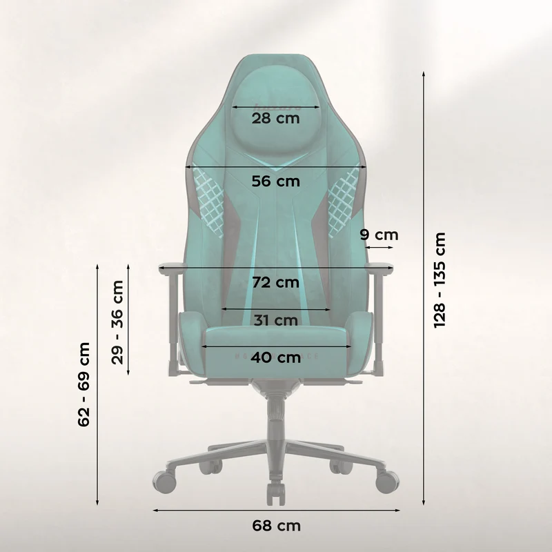 Gaming-Stuhl aus Wildleder Huzaro Force 8.3 Green