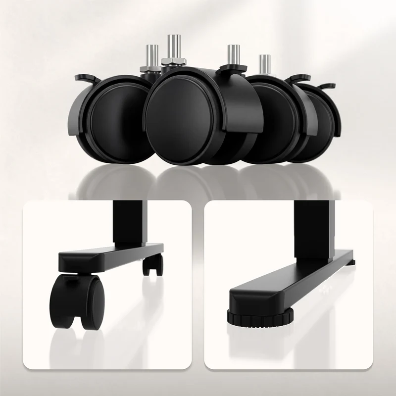 Elektrisch höhenverstellbarer Schreibtisch auf Rollen Huzaro Hero 7.8 Black