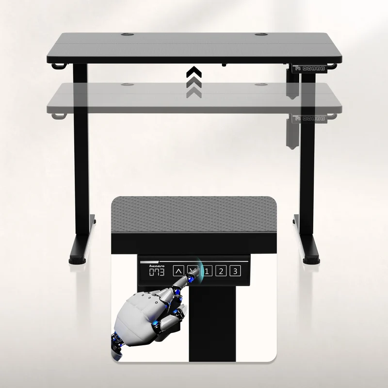 Elektrisch höhenverstellbarer Schreibtisch auf Rollen Huzaro Hero 7.8 Black