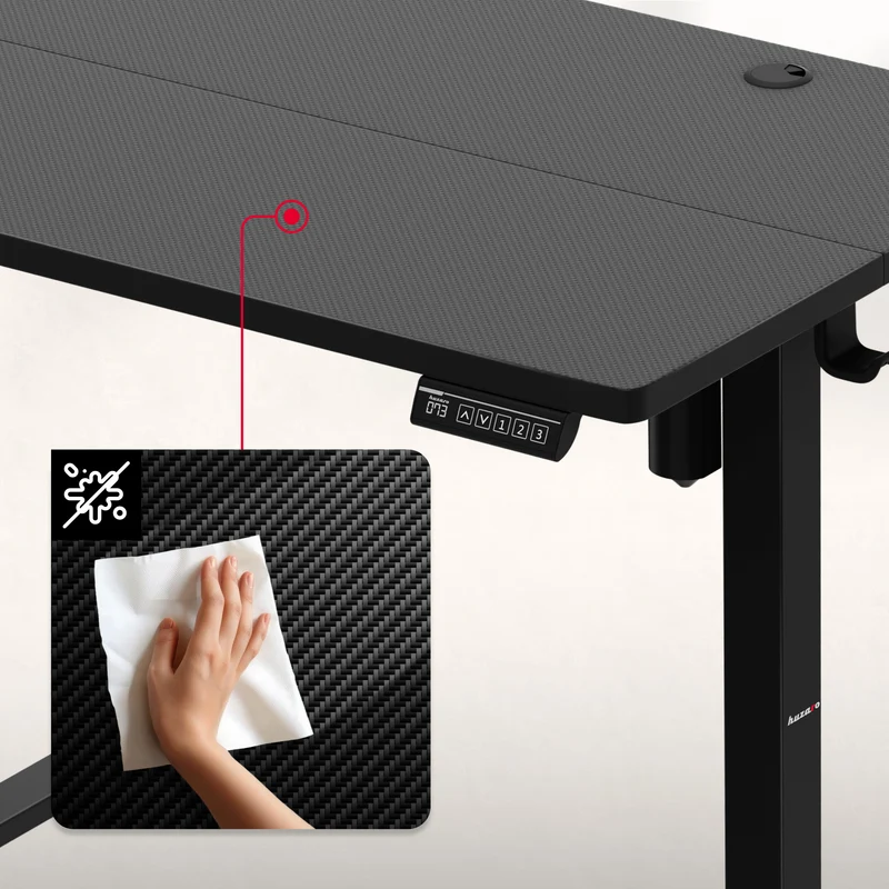 Elektrisch höhenverstellbarer Schreibtisch auf Rollen Huzaro Hero 7.8 Black