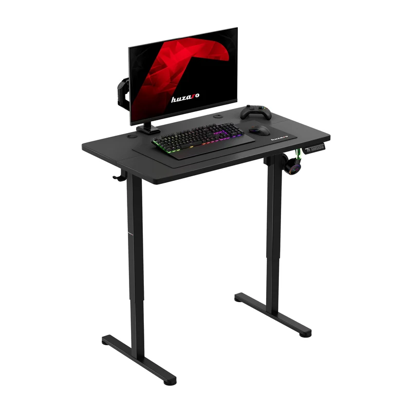 Elektrisch höhenverstellbarer Schreibtisch auf Rollen Huzaro Hero 7.8 Black