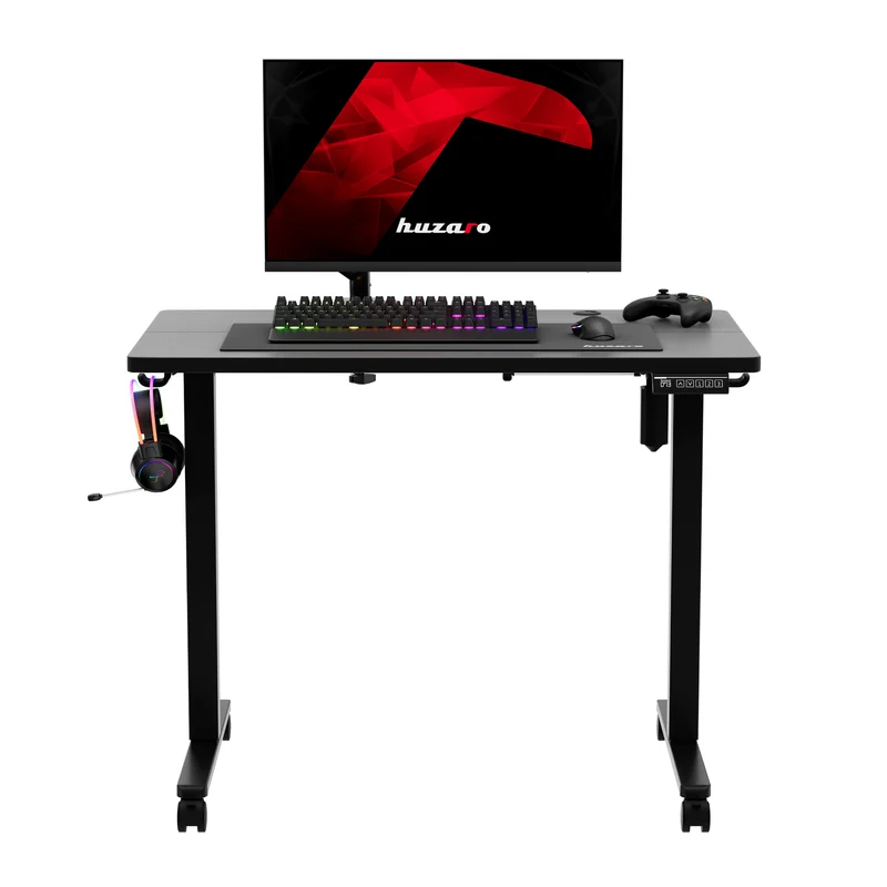 Elektrisch höhenverstellbarer Schreibtisch auf Rollen Huzaro Hero 7.8 Black