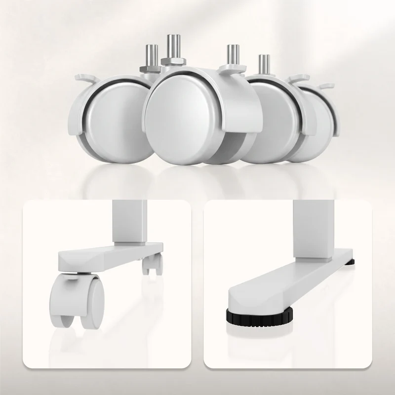 Elektrisch höhenverstellbarer Schreibtisch auf Rollen Huzaro Hero 7.8 White