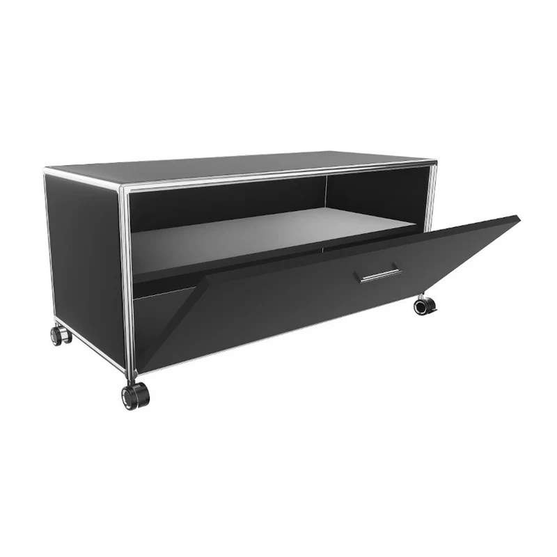 Bosse Sideboard TV-Board Höhe 1 OH Breite 100 cm mit Klappe - Melamin Oberfläche