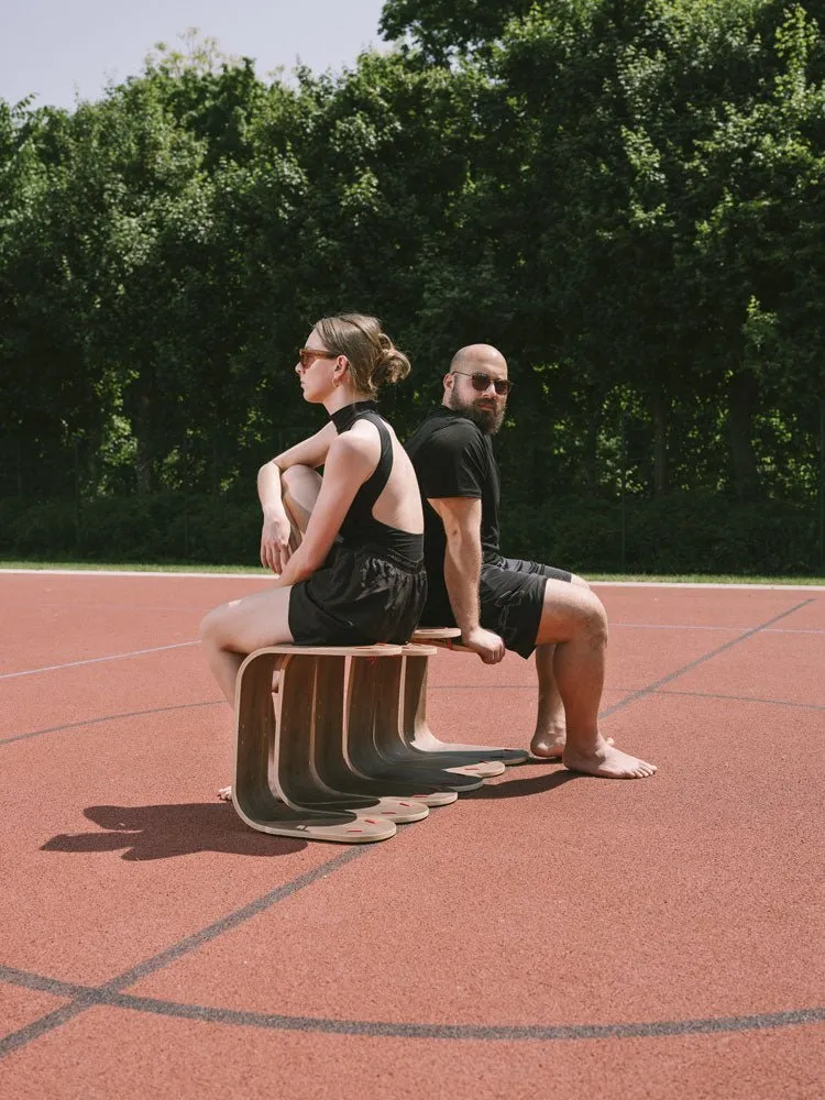 MOWO Ergonomischer VIVI Sitzhocker Eiche & Walnuss