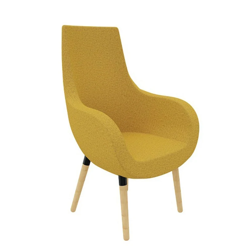 Lounge Sessel fm Pirum mit hohem Rücken- hochwertiger Wollbezug Fenice