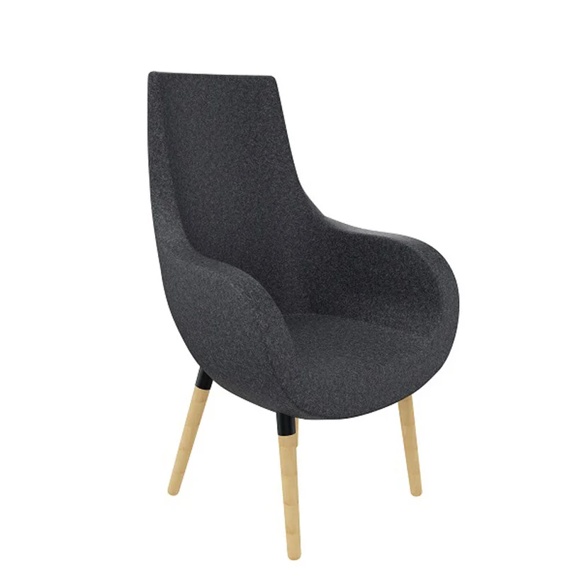 Lounge Sessel fm Pirum mit hohem Rücken- hochwertiger Wollbezug Fenice