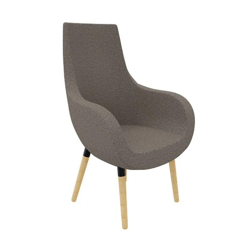 Lounge Sessel fm Pirum mit hohem Rücken- hochwertiger Wollbezug Fenice