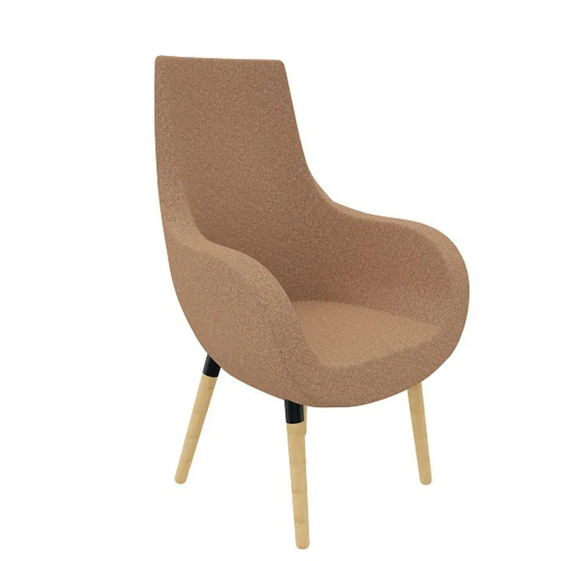 Lounge Sessel fm Pirum mit hohem Rücken- hochwertiger Wollbezug Fenice