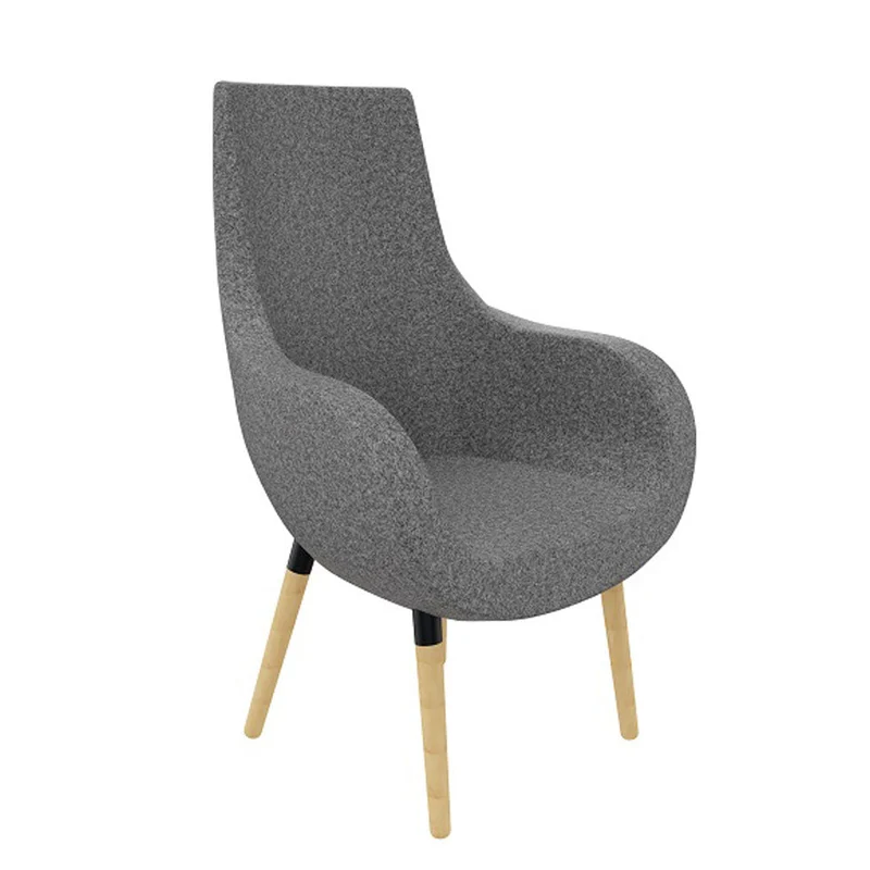 Lounge Sessel fm Pirum mit hohem Rücken- hochwertiger Wollbezug Fenice