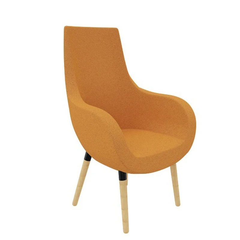 Lounge Sessel fm Pirum mit hohem Rücken- hochwertiger Wollbezug Fenice