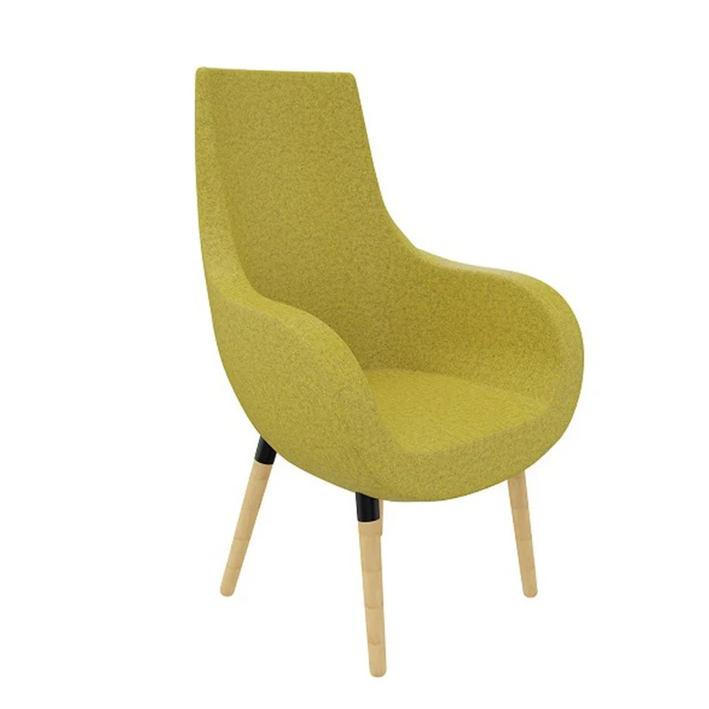 Lounge Sessel fm Pirum mit hohem Rücken- hochwertiger Wollbezug Fenice