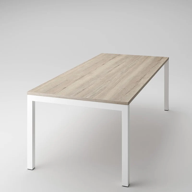 Höhenverstellbarer Schreibtisch fm Catro / Besprechungstisch 4-Fuß bis 90cm Breite | bis 118 cm Höhe | bis 200 cm Länge