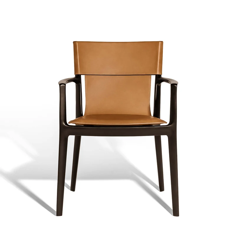 Leather Dining Chair ISADORA by Roberto Lazzeroni for Poltrona Frau