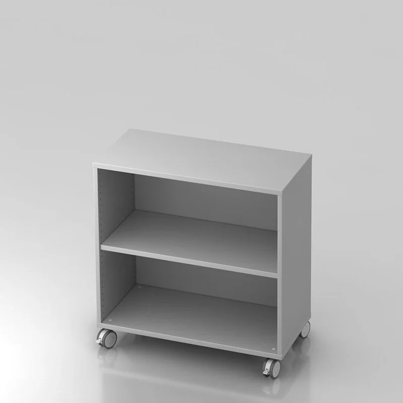 Aktenregal Büroregal Pure MOBIL - 2 Ordnerhöhen 80cm breit auf Rollen