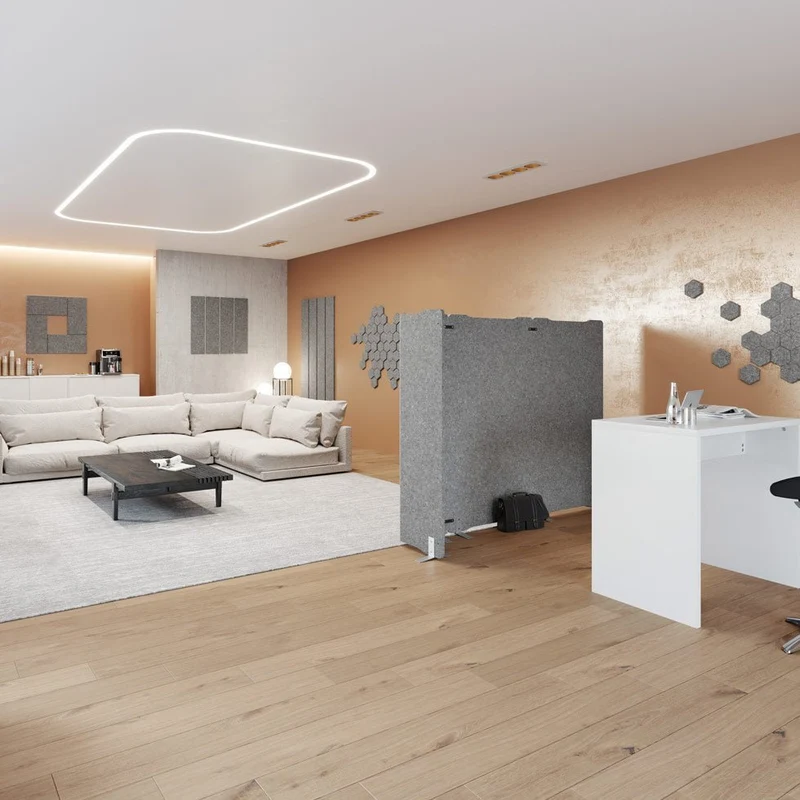 Akustik Panel Filz Vlies EASY - Raumteiler Stellwand H180 x B100 cm