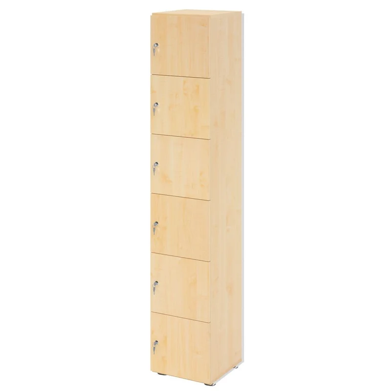 Schließfachschrank Pure - 6 Fächer H215,6 cm- Locker - Garderobenschrank