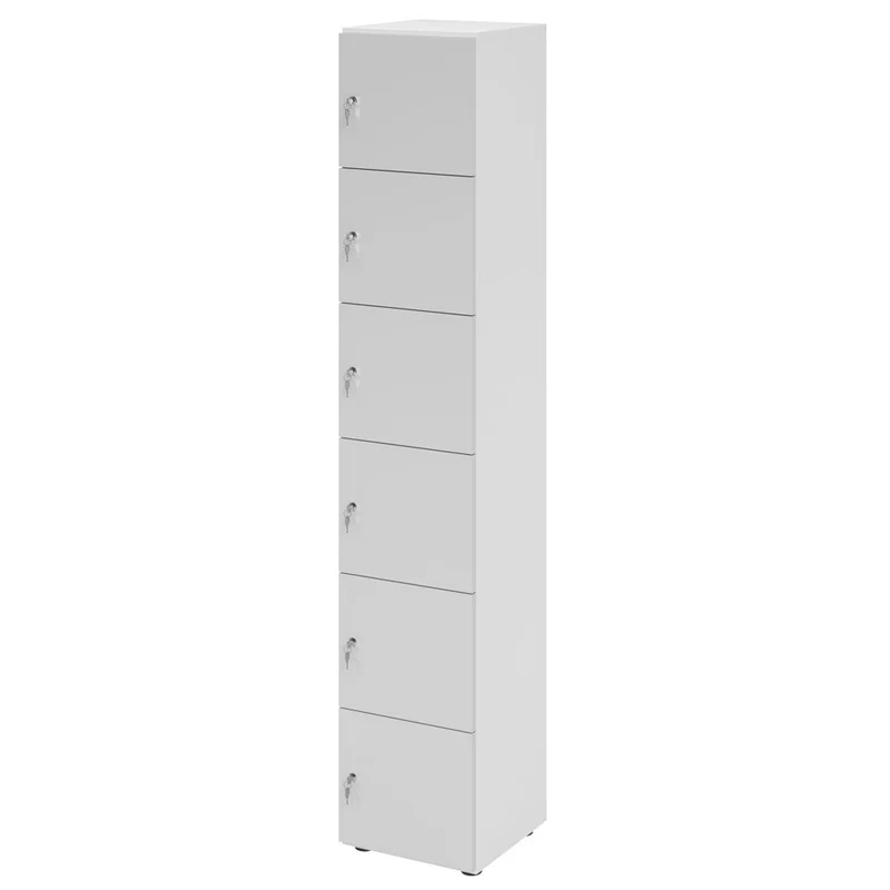 Schließfachschrank Pure - 6 Fächer H215,6 cm- Locker - Garderobenschrank