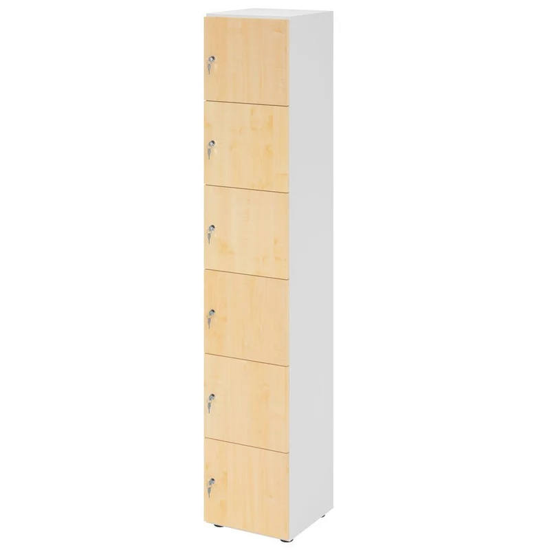 Schließfachschrank Pure - 6 Fächer H215,6 cm- Locker - Garderobenschrank