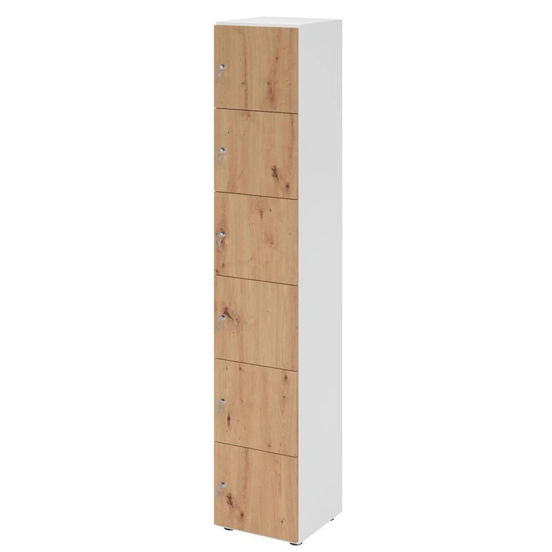Schließfachschrank Pure - 6 Fächer H215,6 cm- Locker - Garderobenschrank