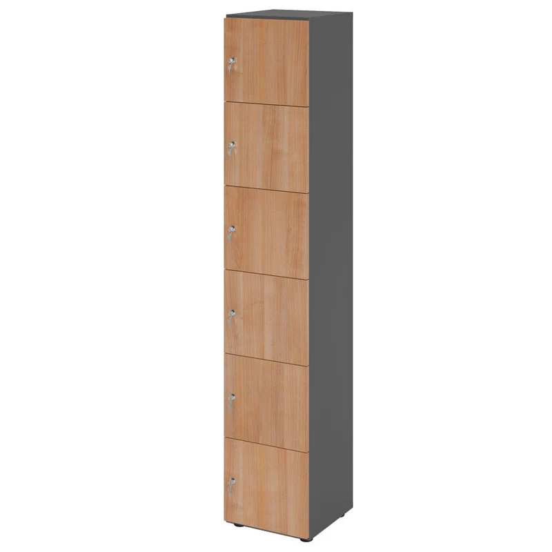 Schließfachschrank Pure - 6 Fächer H215,6 cm- Locker - Garderobenschrank