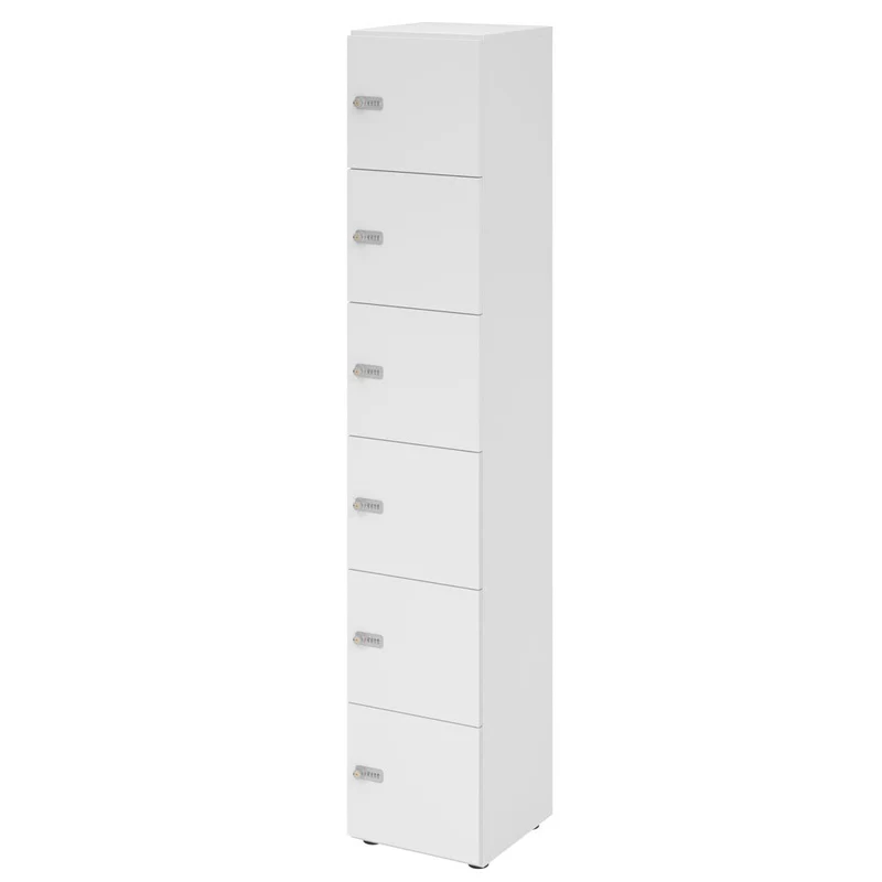 Schließfachschrank Pure - 6 Fächer H215,6 cm- Locker - Garderobenschrank