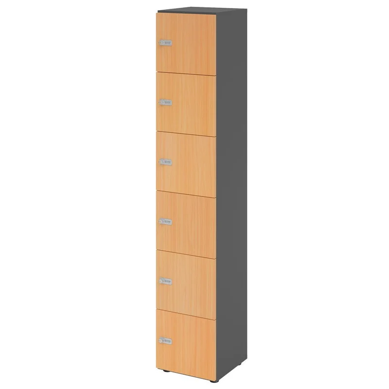 Schließfachschrank Pure - 6 Fächer H215,6 cm- Locker - Garderobenschrank