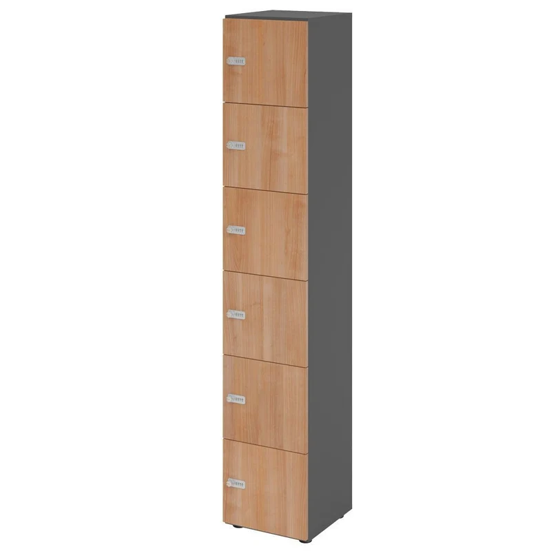 Schließfachschrank Pure - 6 Fächer H215,6 cm- Locker - Garderobenschrank