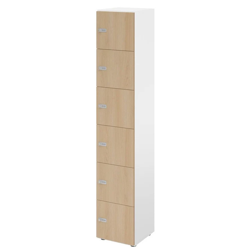 Schließfachschrank Pure - 6 Fächer H215,6 cm- Locker - Garderobenschrank