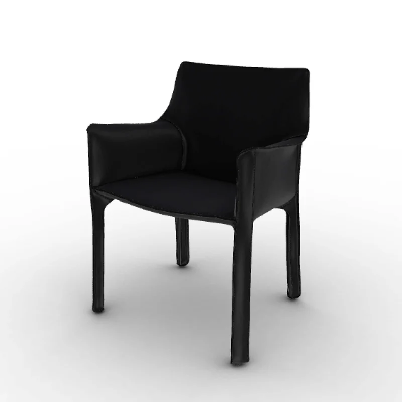 Leather Armchair CAB 413, designed by Mario Bellini for Cassina
