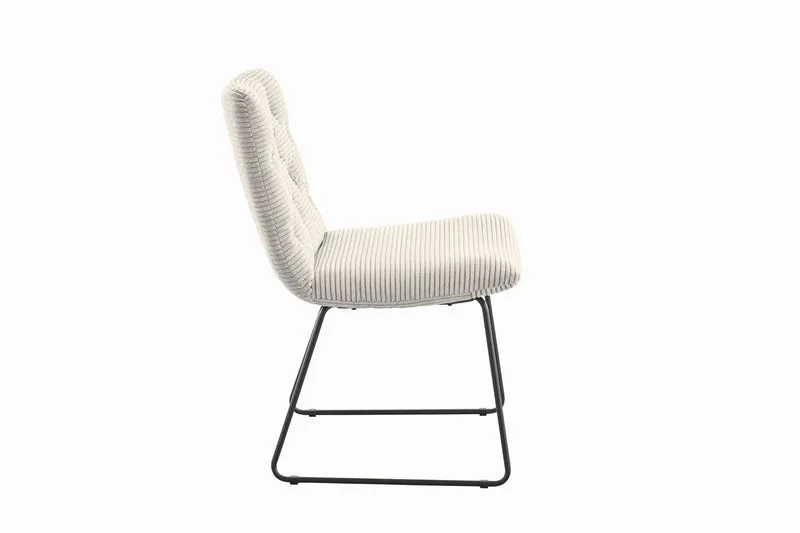 KAWOLA Stuhl NEW CHARME Esszimmerstuhl Cord cremeweiß